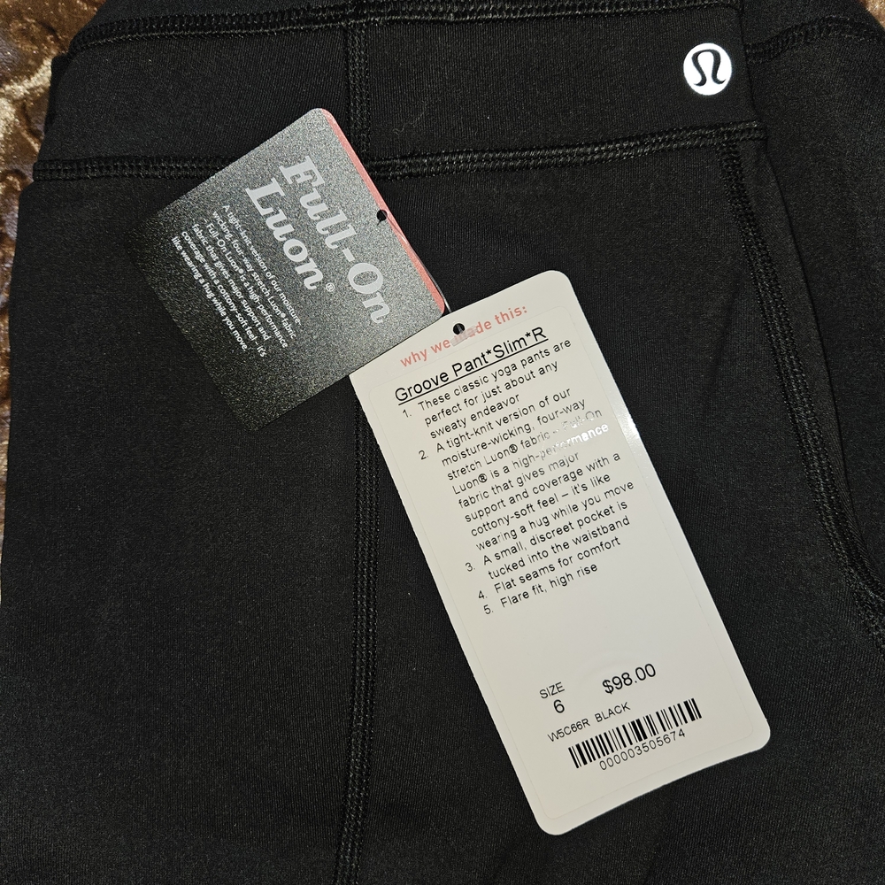 lululemon athletica Black Groove Pant Slim-R
